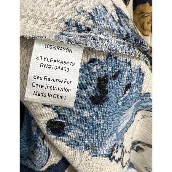 Blu Pepper Womens Floral Mini Dress Size Large Off The Shoulder Bell Sleeve - Picture 4 of 5